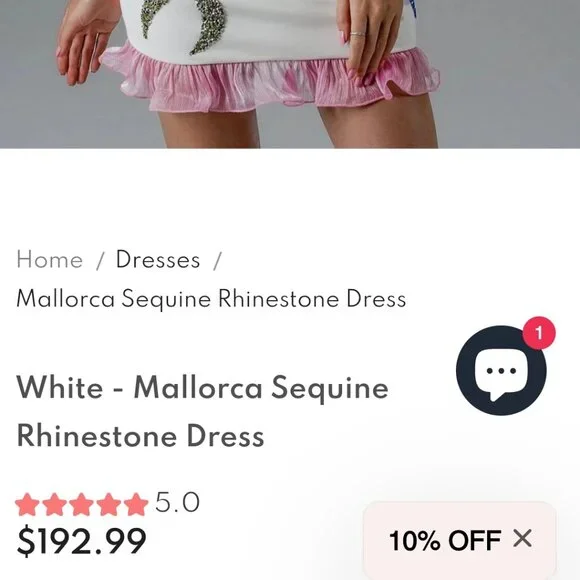 STARFISH BANDAGE MINI DRESS size m - Picture 9 of 11